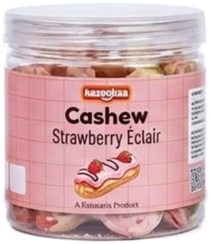 Kazookaa Strawberry Éclair Cashew jar